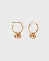 Summer Night Rose hoop earrings bronze