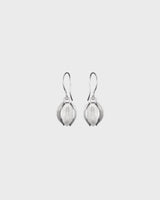 Snow flower single earring silver