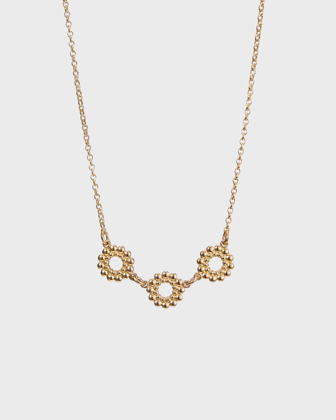 Valoisa-kaulakoru kolmiosainen pronssi