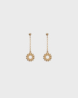 Circle of light drop earrings bronze