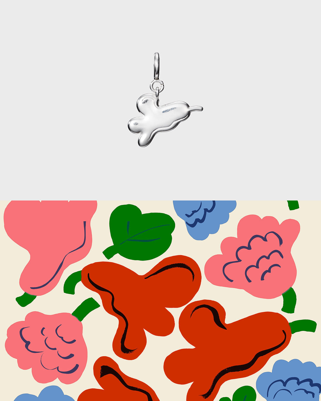 Kalevala x Marimekko Garden Kukasta kukkaan -hela hopea