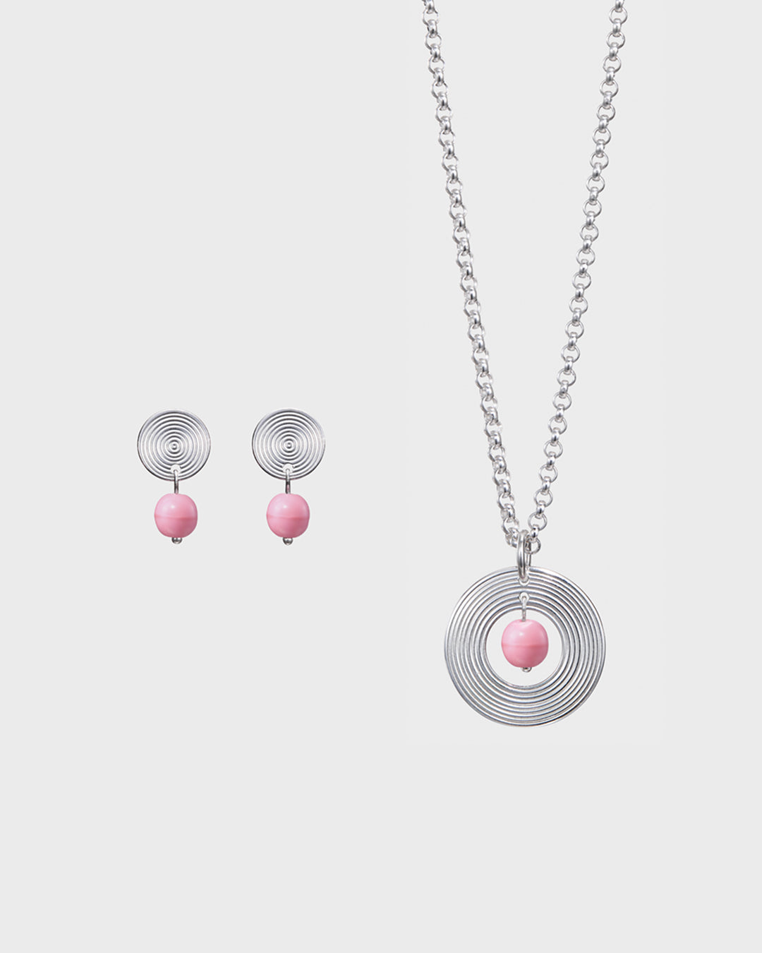 Pink Ribbon 2026 Kosmos Set with Stud Earrings