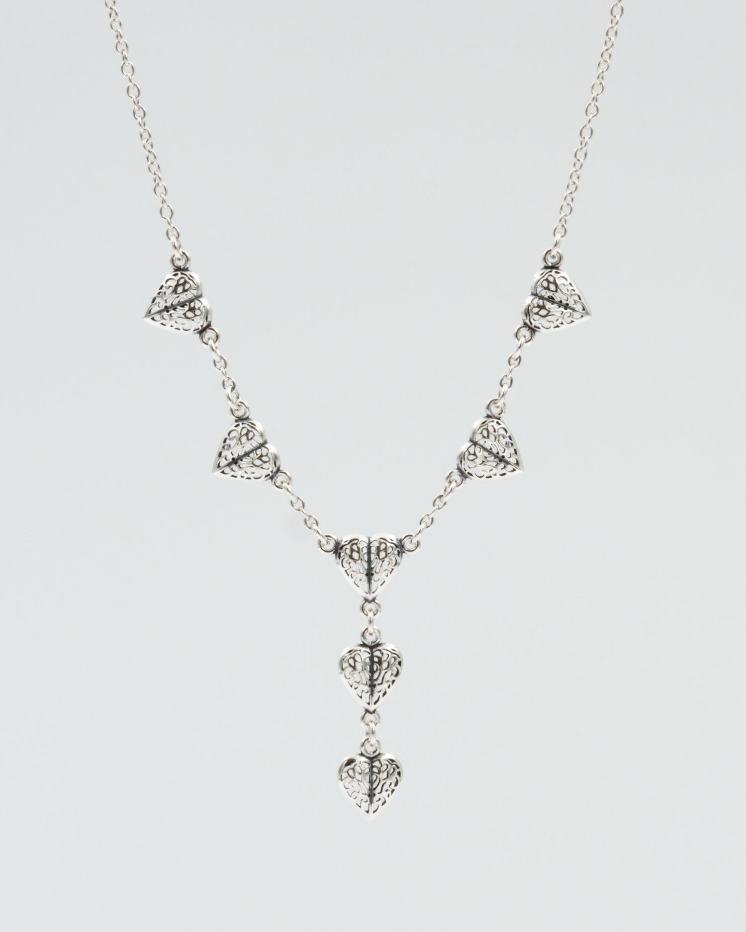 Pidetty Onnen sydän -kaulakoru hopea