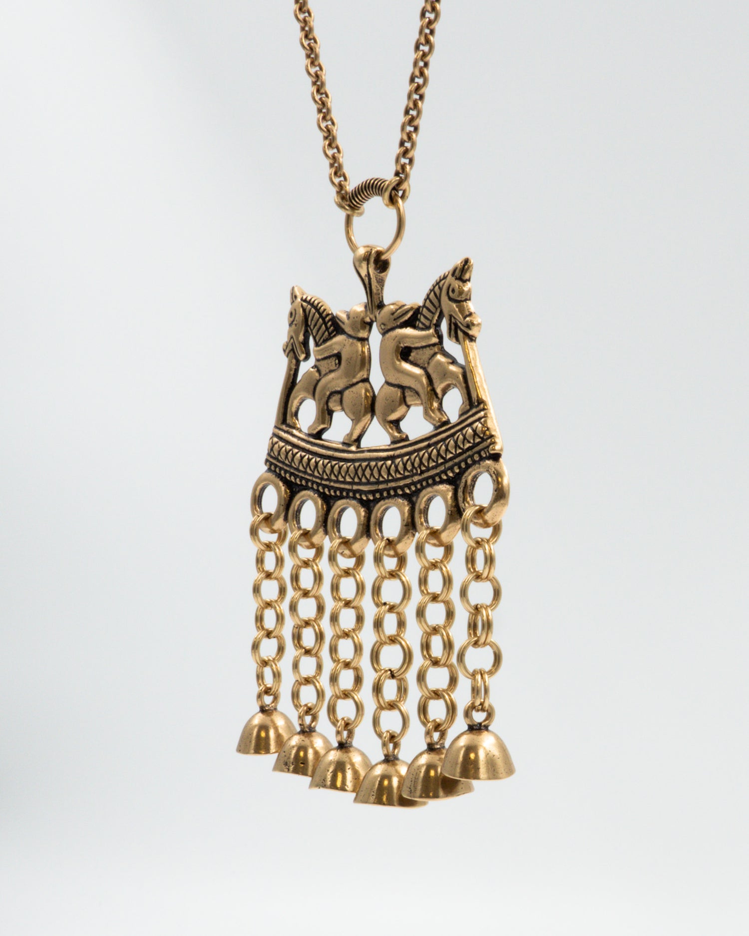 Held Two horsemen pendant bronze 70 cm