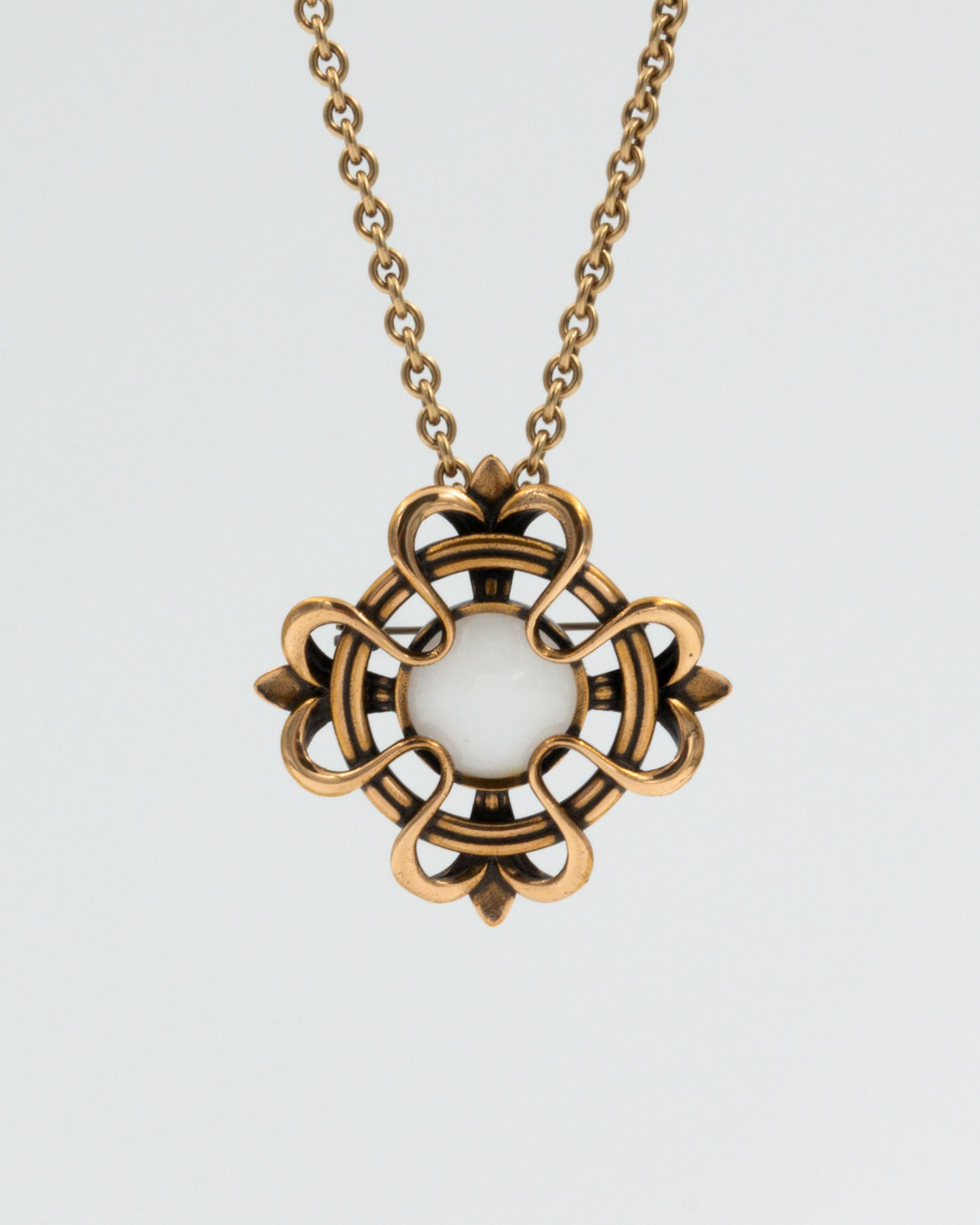 Held Lilja buckle pendant 42/45 cm bronze snow quartz