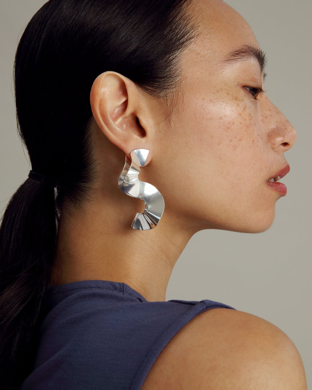 Alluring Earrings Big silver