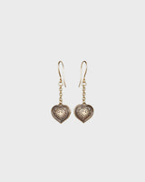Eura heart single earring bronze