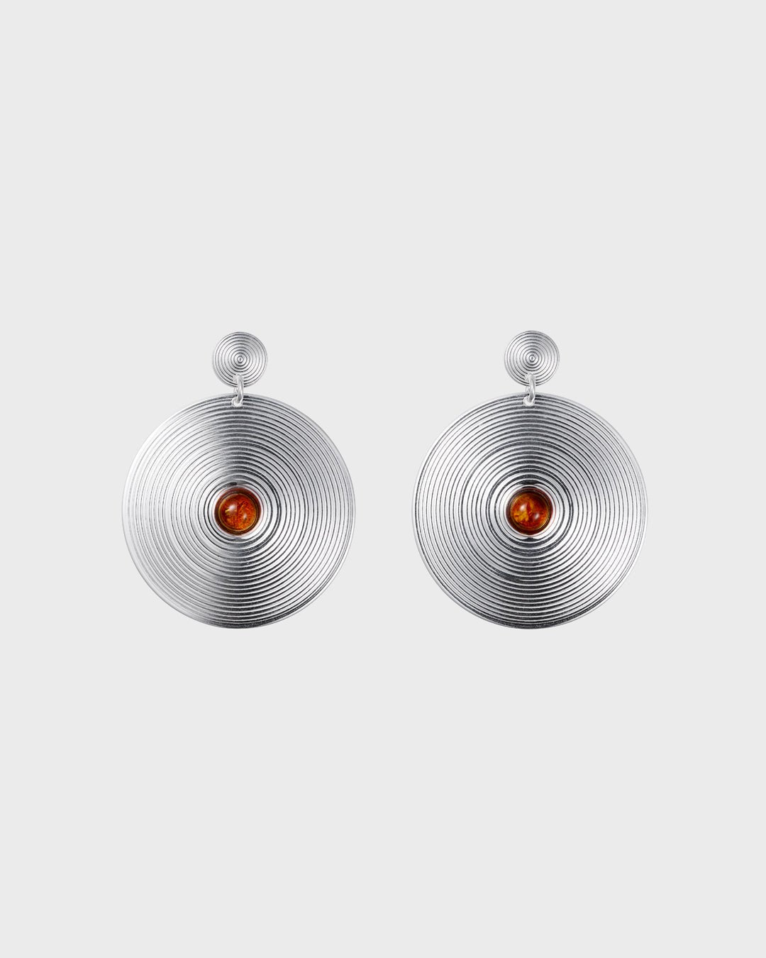 Kosmos Earrings silver sea amber