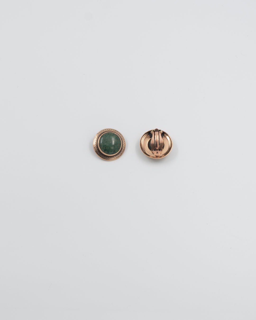 Kept stone earrings clip bronze chrome marble