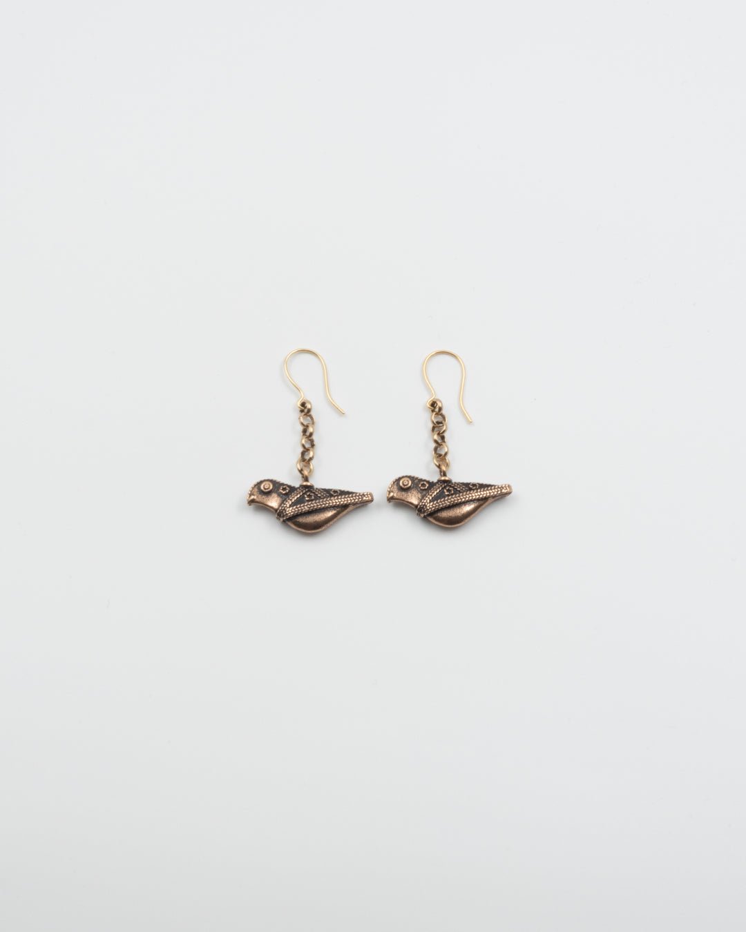 Kept Hattula's bird earrings bronze