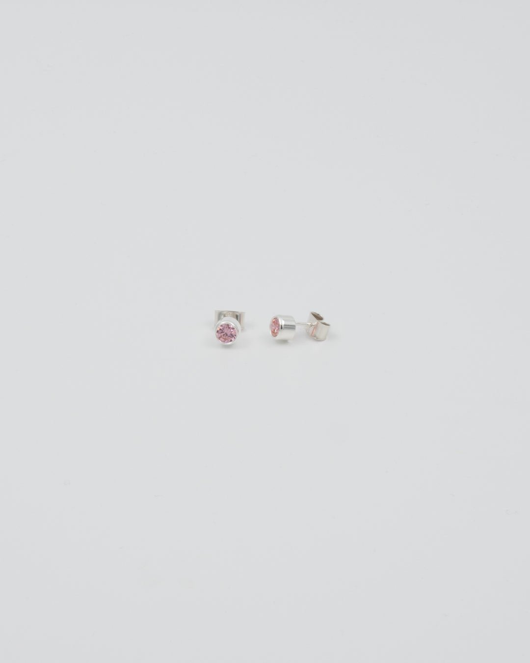 Kept Pink ribbon 2015 earrings silver pink zirconia